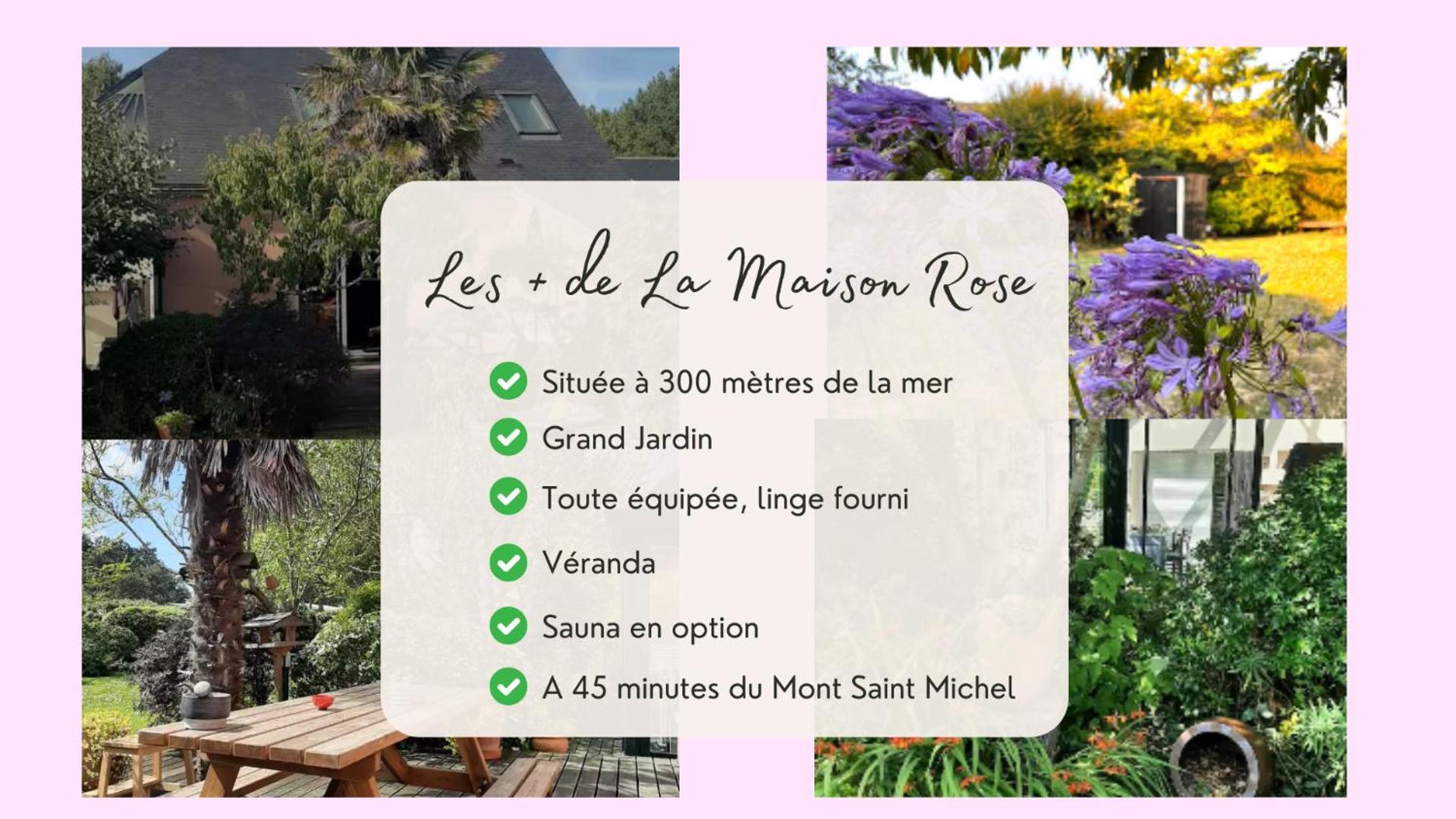 La Maison Rose - Avec Grand Jardin Clos A 300M De La Mer Hauteville-sur-Mer Extérieur photo